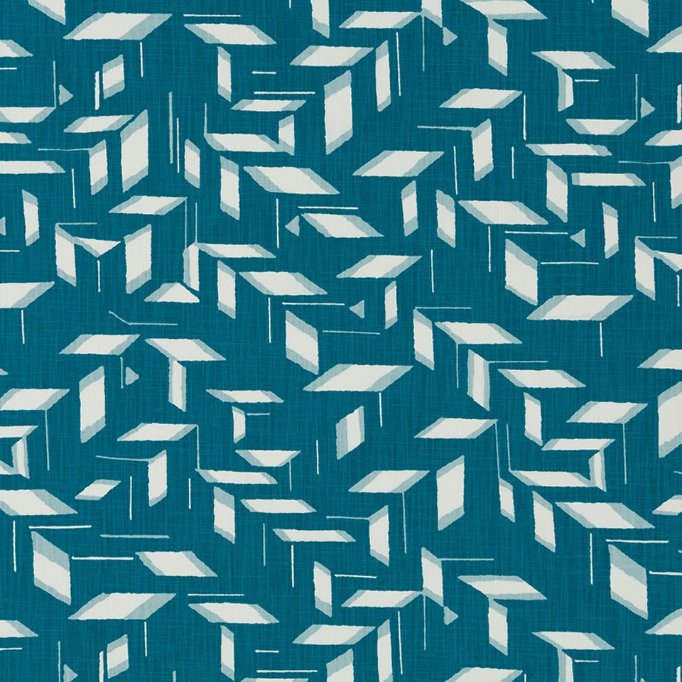 BLOCK SHAPES | PEACOCK - Print - Fabric