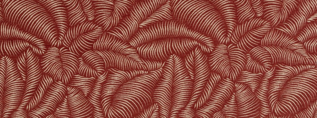 Tropic Ferns Bk | Cinnabar - Woven - Fabric