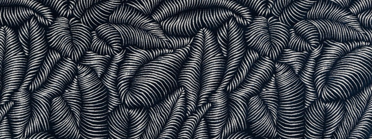 Tropic Ferns Bk | Lapis - Woven - Fabric