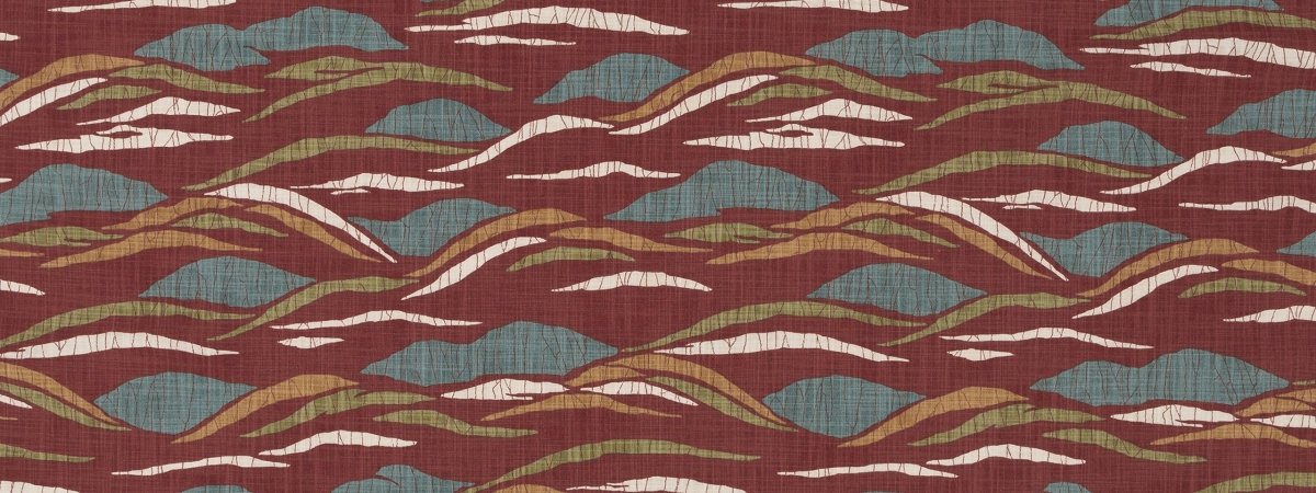 LOTUS HILLS | CINNABAR - Print - Fabric