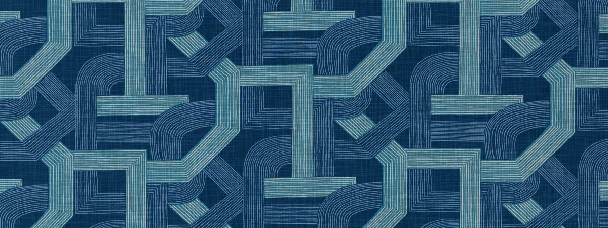 CONTOUR LINES | LAPIS - Print - Fabric