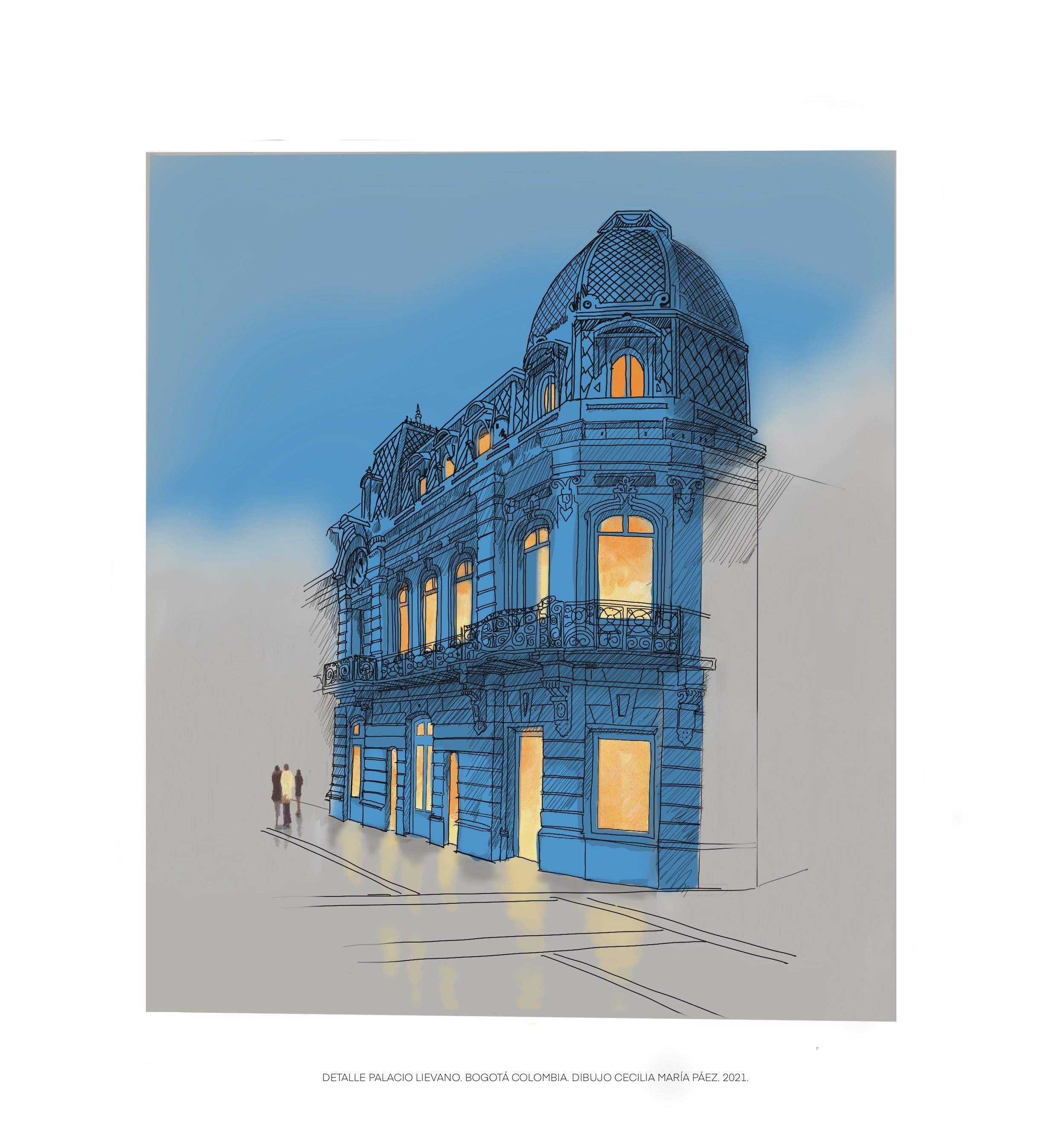 Lievano Palace In Blue