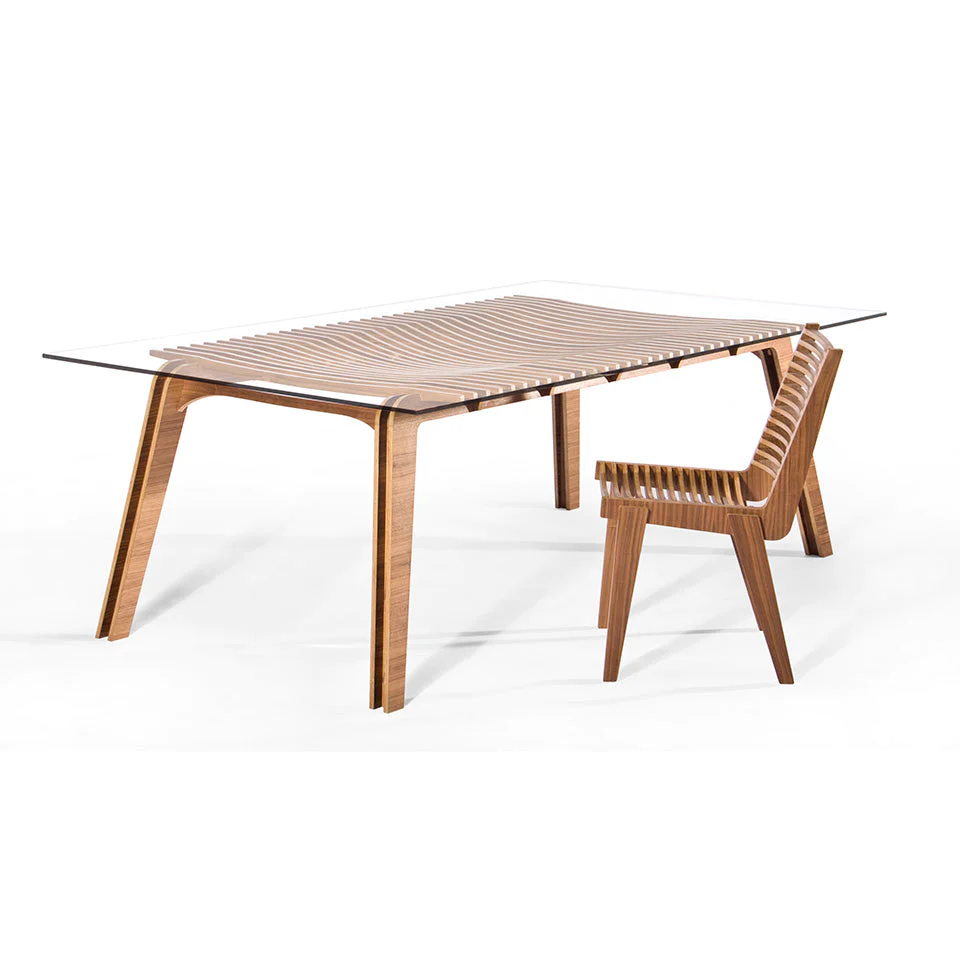 Hiab | Glass Top 6 Seat Dining Table